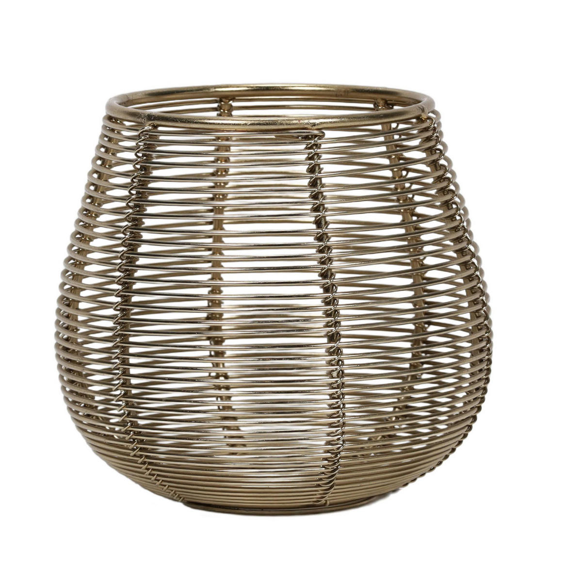 TEELICHTHALTER aus Metall 10/10/10 cm - Goldfarben, Metall (10/10/10cm) - Home Styling Collection