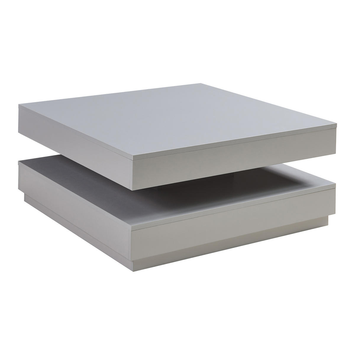 COUCHTISCH Florenz 76/76/38 cm - Hellgrau, Holzwerkstoff (76/76/38cm) - [en.casa]