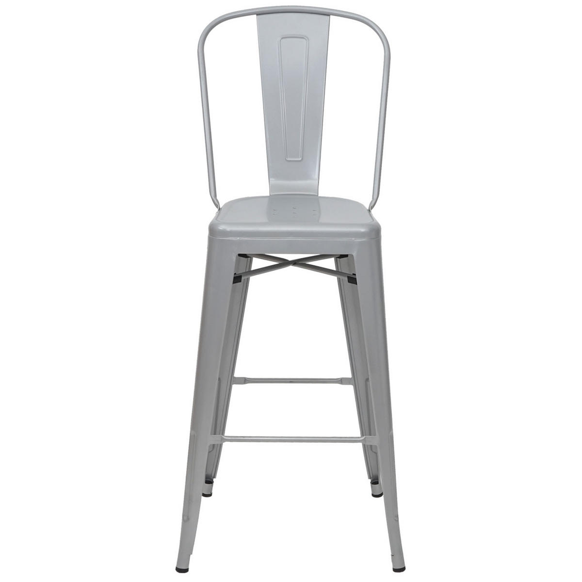 BARHOCKER METALL Grau - Grau, Metall (50/117/45cm) - MCW