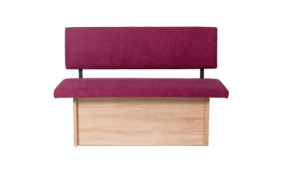 SITZBANK Das Raumwunder - Eichefarben/Violett, Holzwerkstoff/Textil (48/88/125cm) - Kundler Home