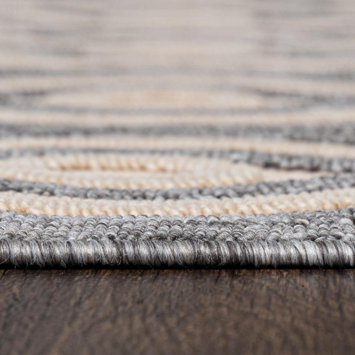 TEPPICH Beige In-Outdoor Geometrisch - Kurzflor Rechteckig - Grau - 200 x 300 cm - Beige/Anthrazit, Textil (200/300cm) - Mazovia