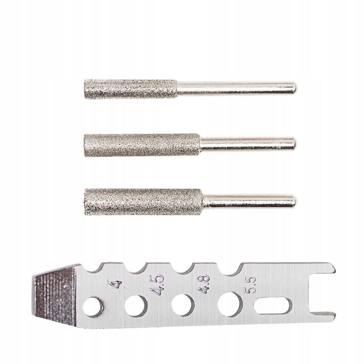 KETTENSCHÄRFER Universal - Handkurbel, 70 x 60 x 28 mm, 200 g, 3 Schleifköpfe, Aluminium, Wolfram - Multicolor, Kunststoff/Metall (13/9/5cm)