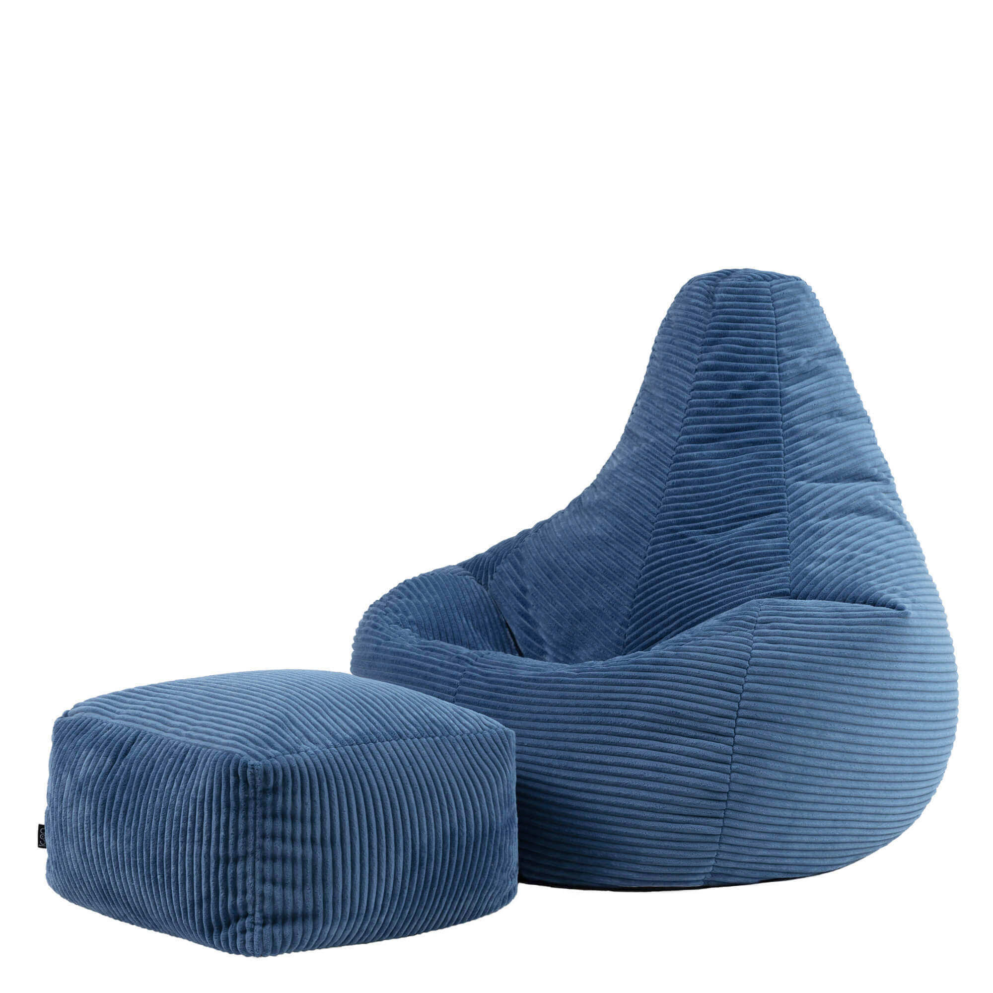 SITZSACK Dalton mit Hocker - Blau, Textil (90/73/84cm) - icon