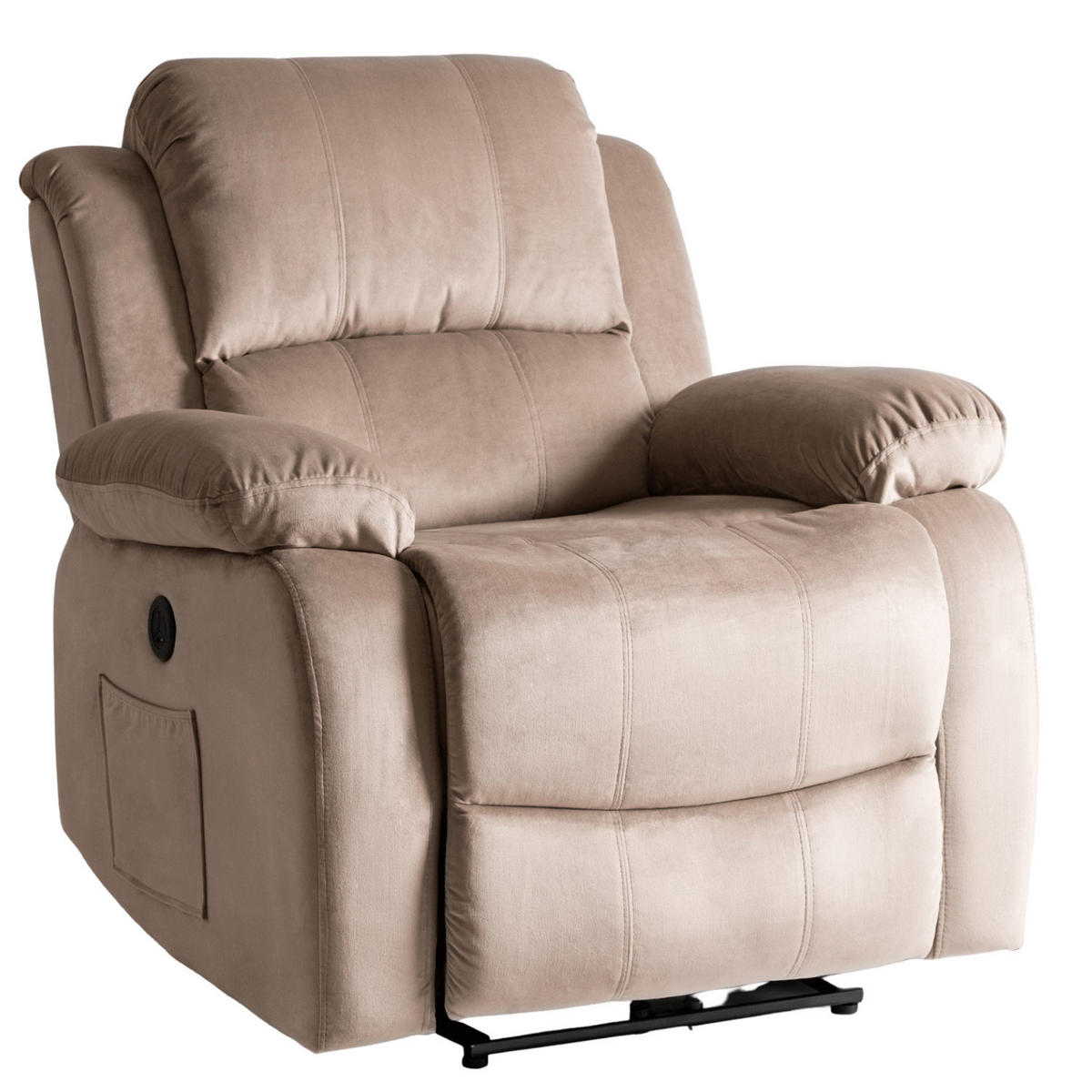 RELAXSESSEL ARON fürs Wohnzimmer Beige - Beige, Holz/Textil (83/101/88cm) - makarowski meble