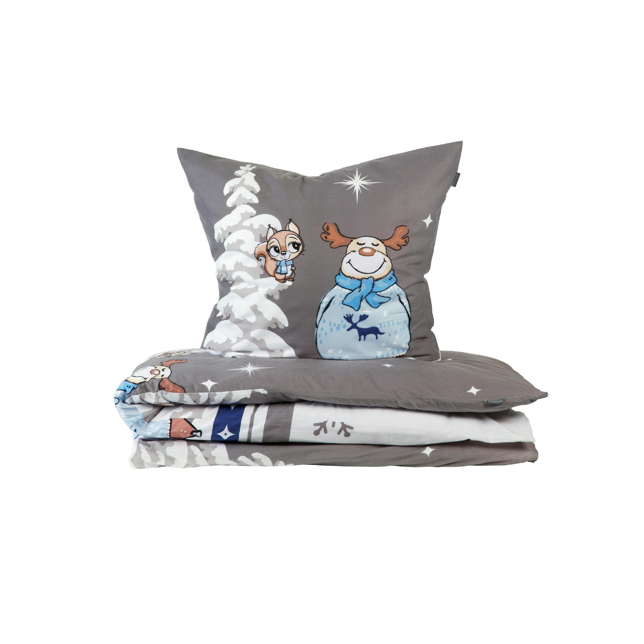 BETTWÄSCHESET Kitta - Feinbiber - 2-teilig - 155 x 220 cm - Blau - Blau, Textil (155/220cm) - SCHIESSER