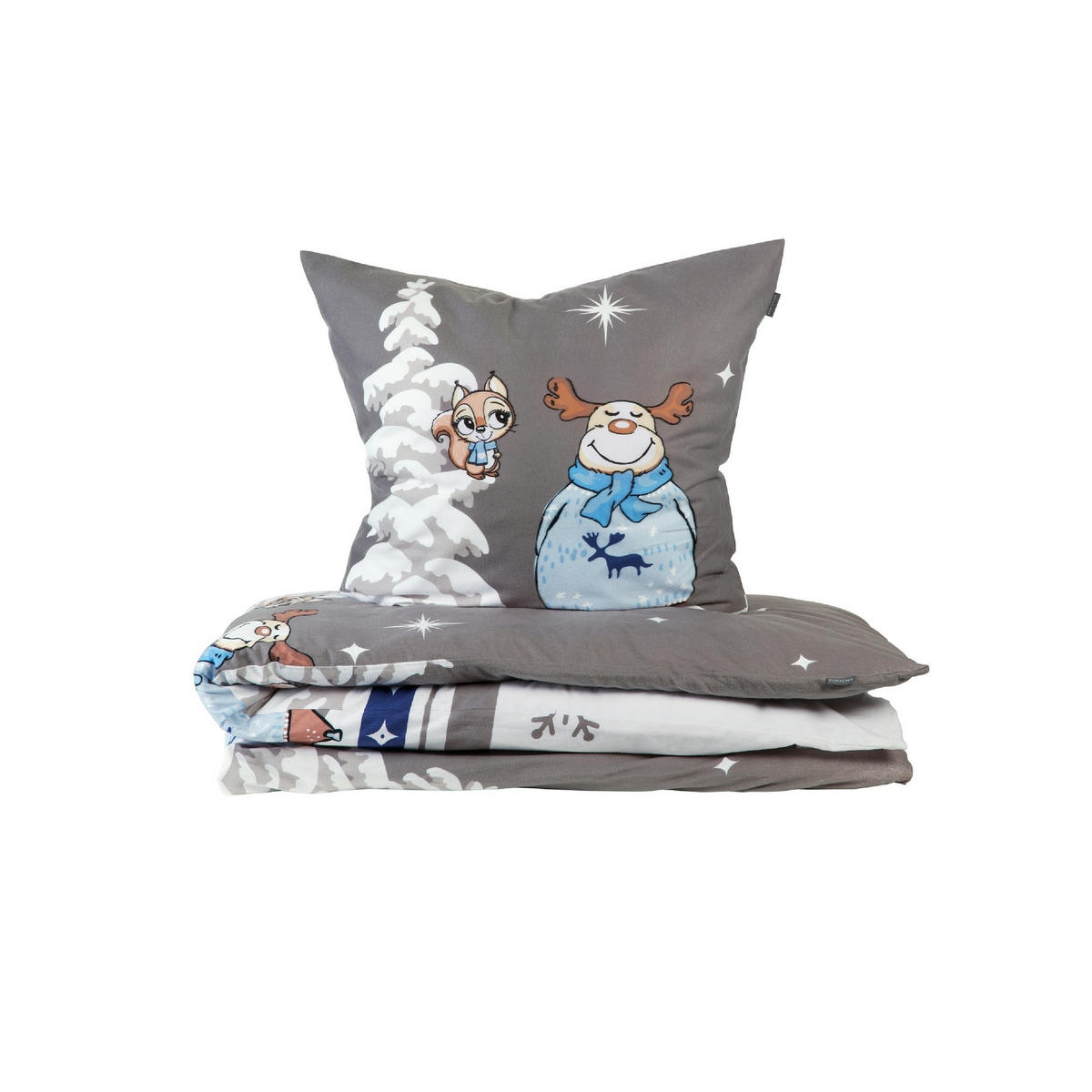 BETTWÄSCHESET Kitta - Feinbiber - 2-teilig - 155 x 220 cm - Blau - Blau, Textil (155/220cm) - SCHIESSER