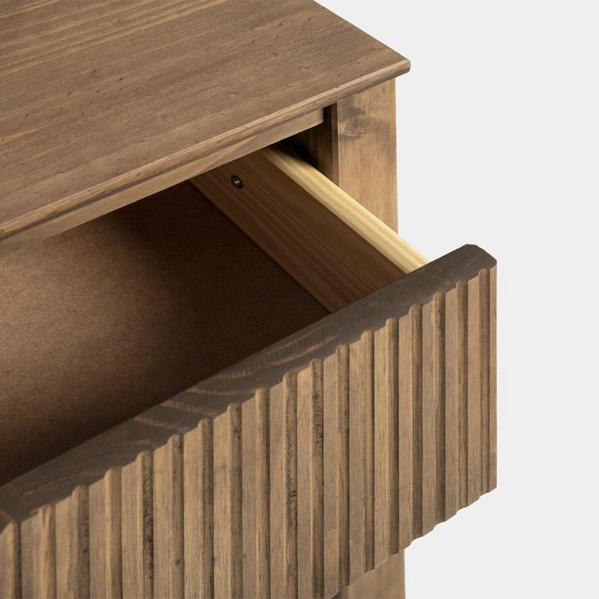 NACHTTISCH 2 SCHUBLADEN Hanne Natürlich 50 cm x 58 cm - Naturfarben, Holz (50/58/39cm) - Klast Home