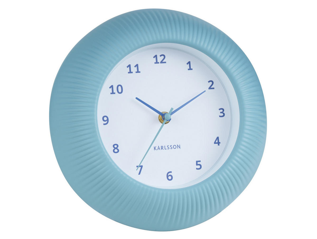 WANDUHR Tender Rib Ø25 cm - Blau, Kunststoff (25/4.5/25cm) - Karlsson