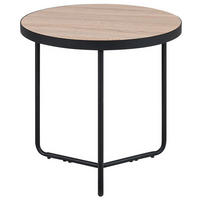 KAFFEETISCH heller Holzfarbton/schwarz 50 cm Melody - Hellbraun/Schwarz, Holzwerkstoff (50/50/50cm) - Beliani