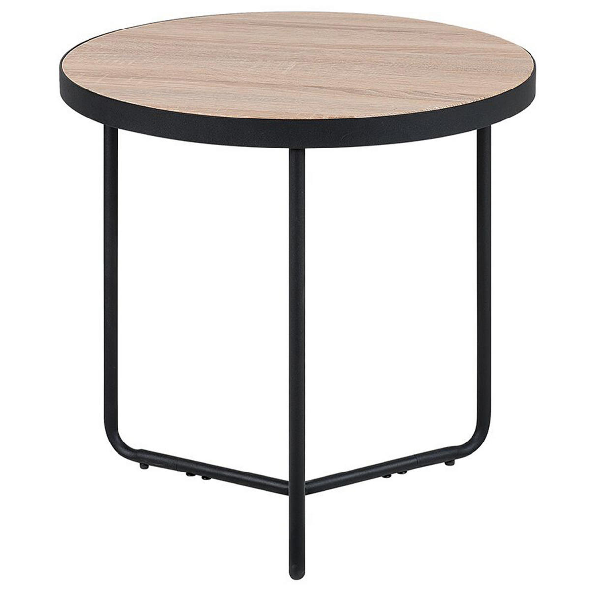 KAFFEETISCH heller Holzfarbton/schwarz 50 cm Melody - Hellbraun/Schwarz, Holzwerkstoff (50/50/50cm) - Beliani