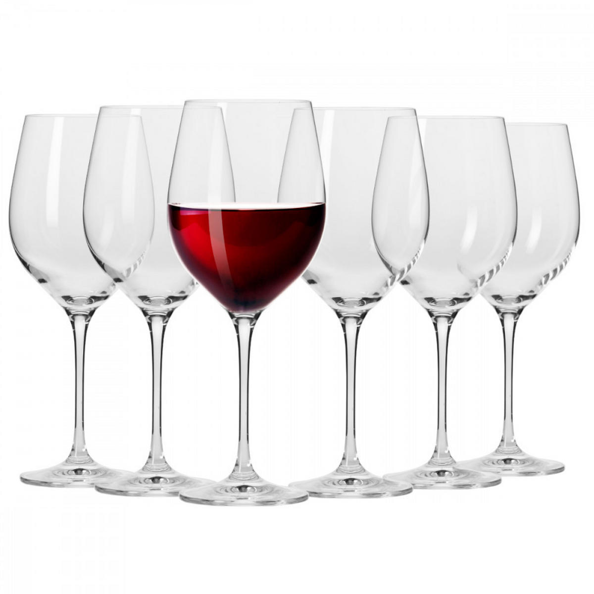ROTWEINGLÄSER, 6er-Set, 530 ml - Transparent, Glas (0.53L) - Krosno Glass