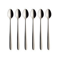LONGDRINK LÖFFEL Daily Line silber 20 cm 6er Set - Silberfarben, Metall - Villeroy & Boch