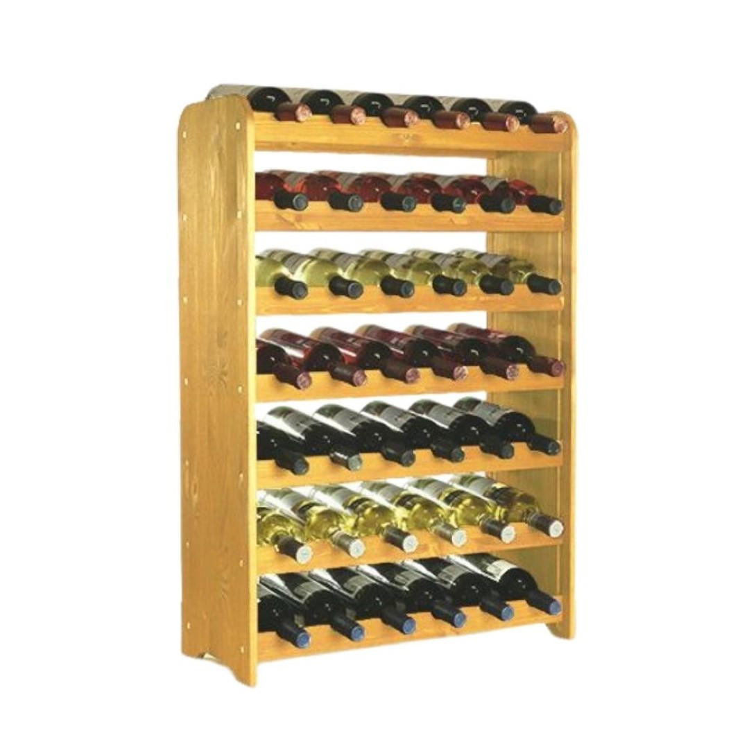 WEINREGAL Pinotwine C 87,2x63,2x26,5 cm 42 Flaschen Massives Kiefernholz Rotbraun Geölt - Rotbraun, Holz (63.2/87.2/26.5cm) - PROREGAL