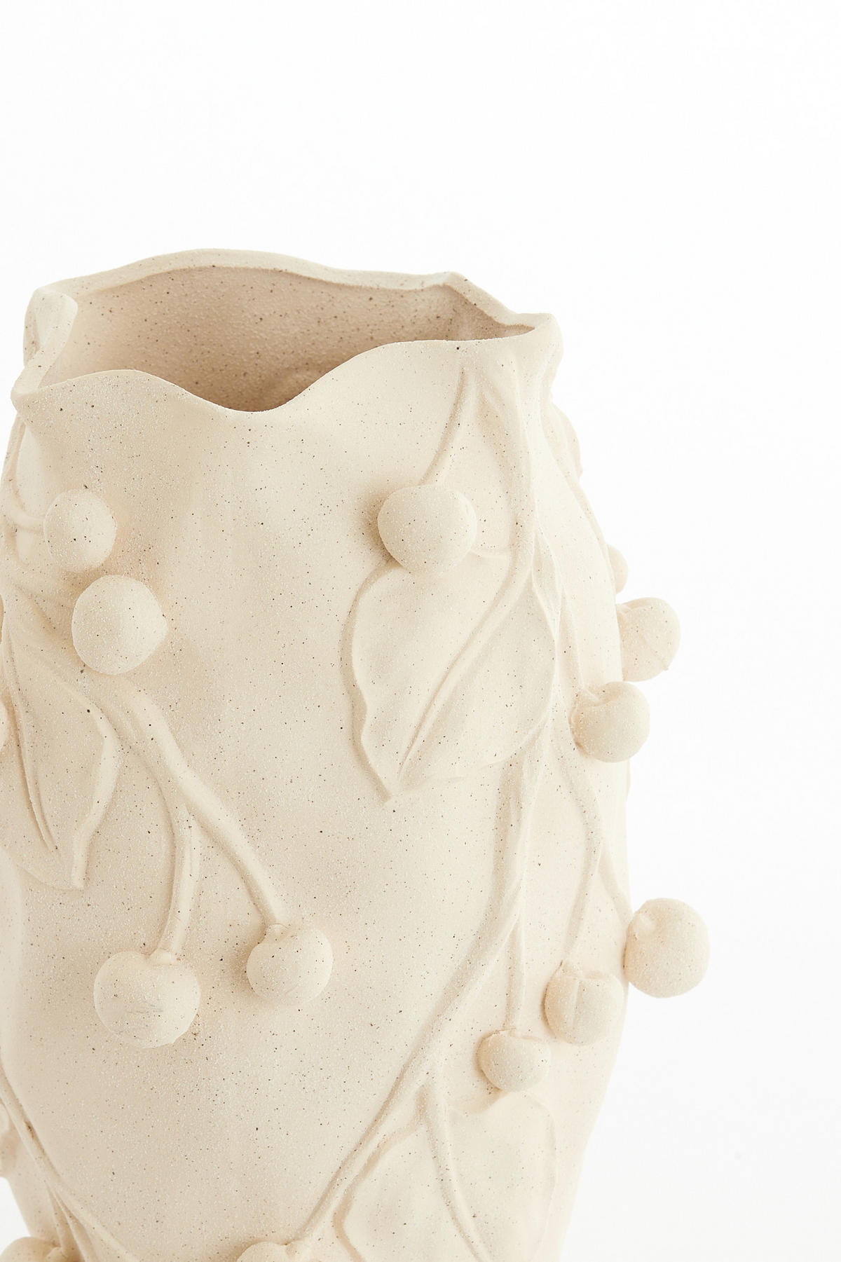 VASE Kirsche Weiß Ø30/45 cm - Weiß, Keramik (45cm) - Light & Living