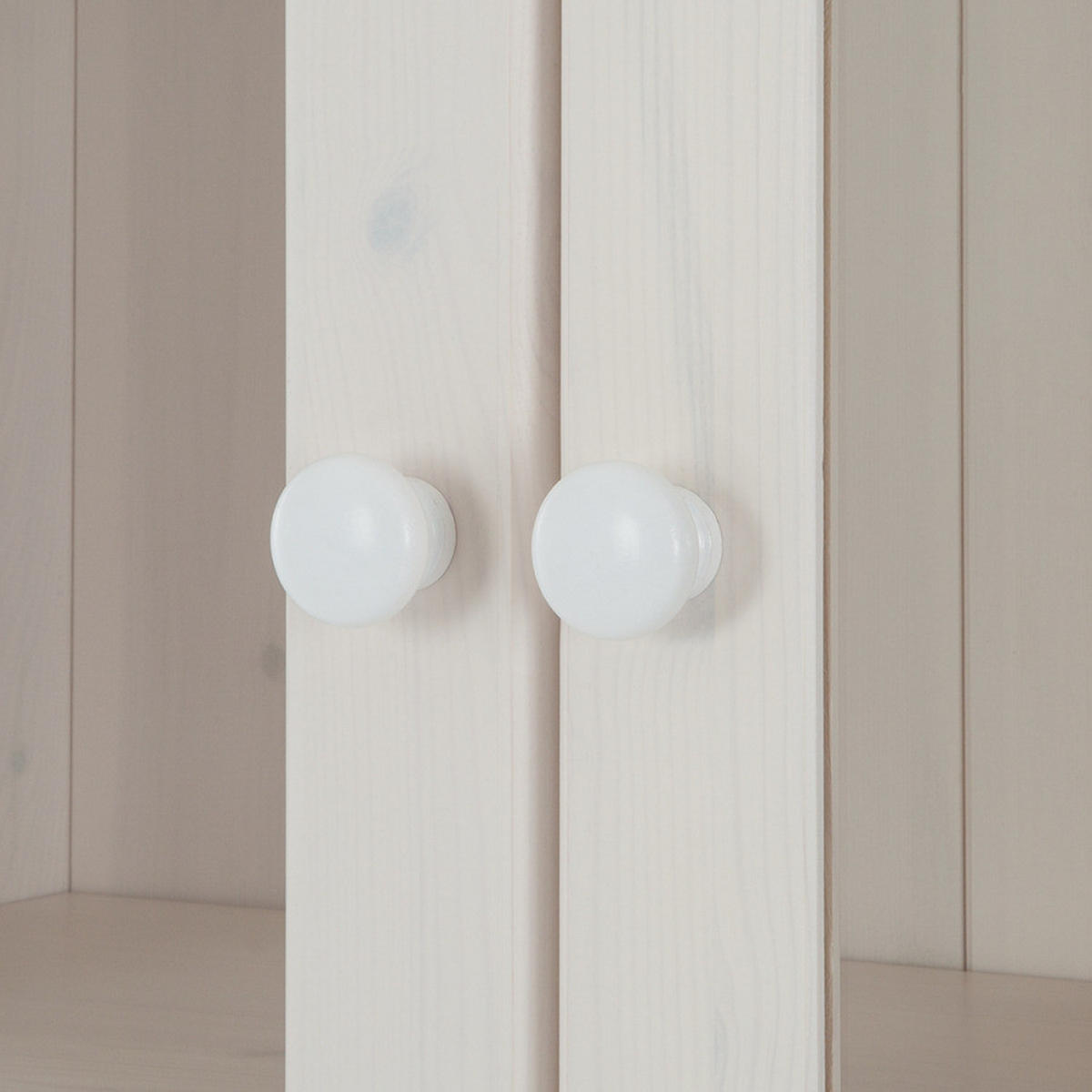 BÜCHERWAND - Kiefer massiv, Typ F - Weiß/Kieferfarben, Holz (222/223/37cm) - home24