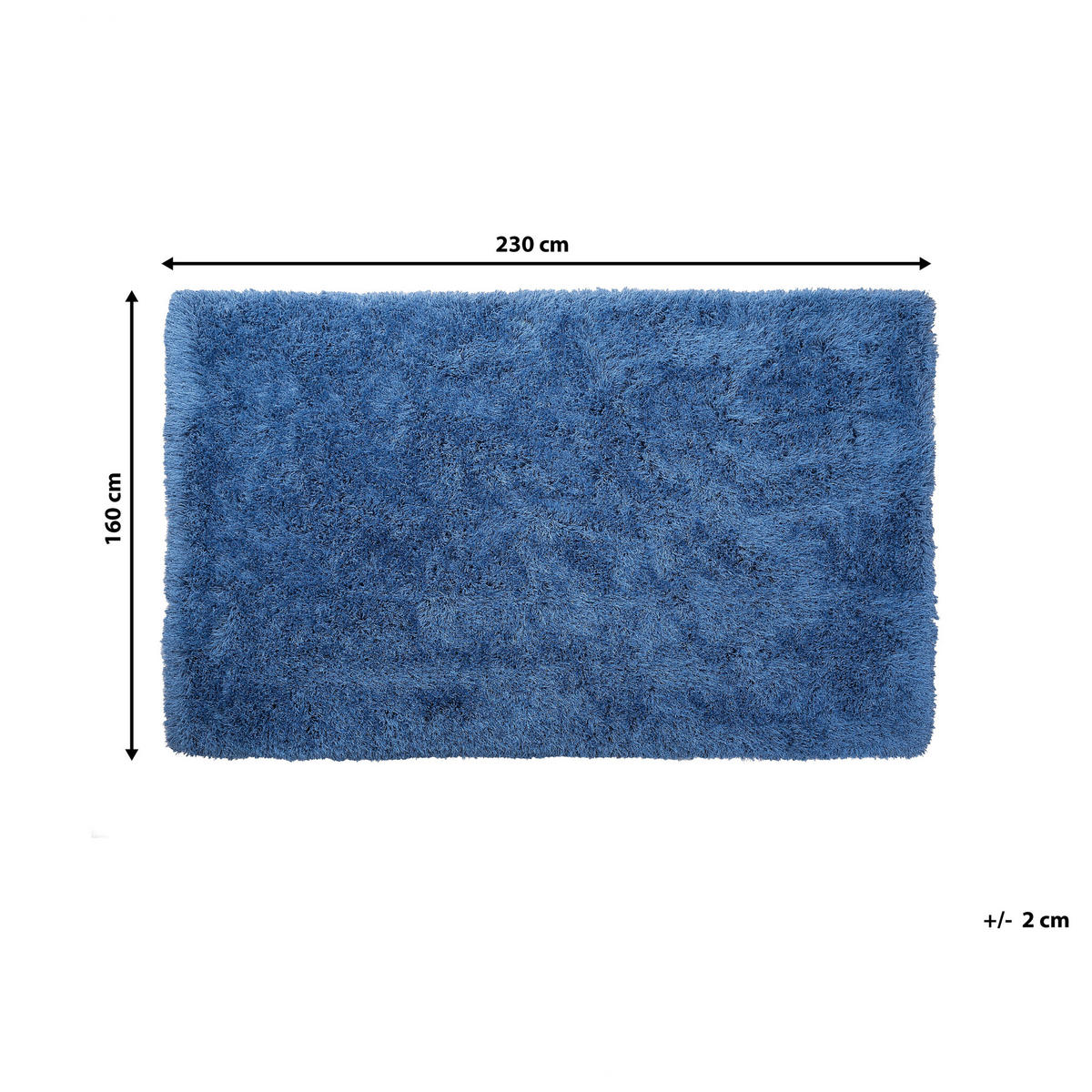 SHAGGY-TEPPICH Cide 230/160 cm - Blau, Kunststoff (160/230cm) - Beliani