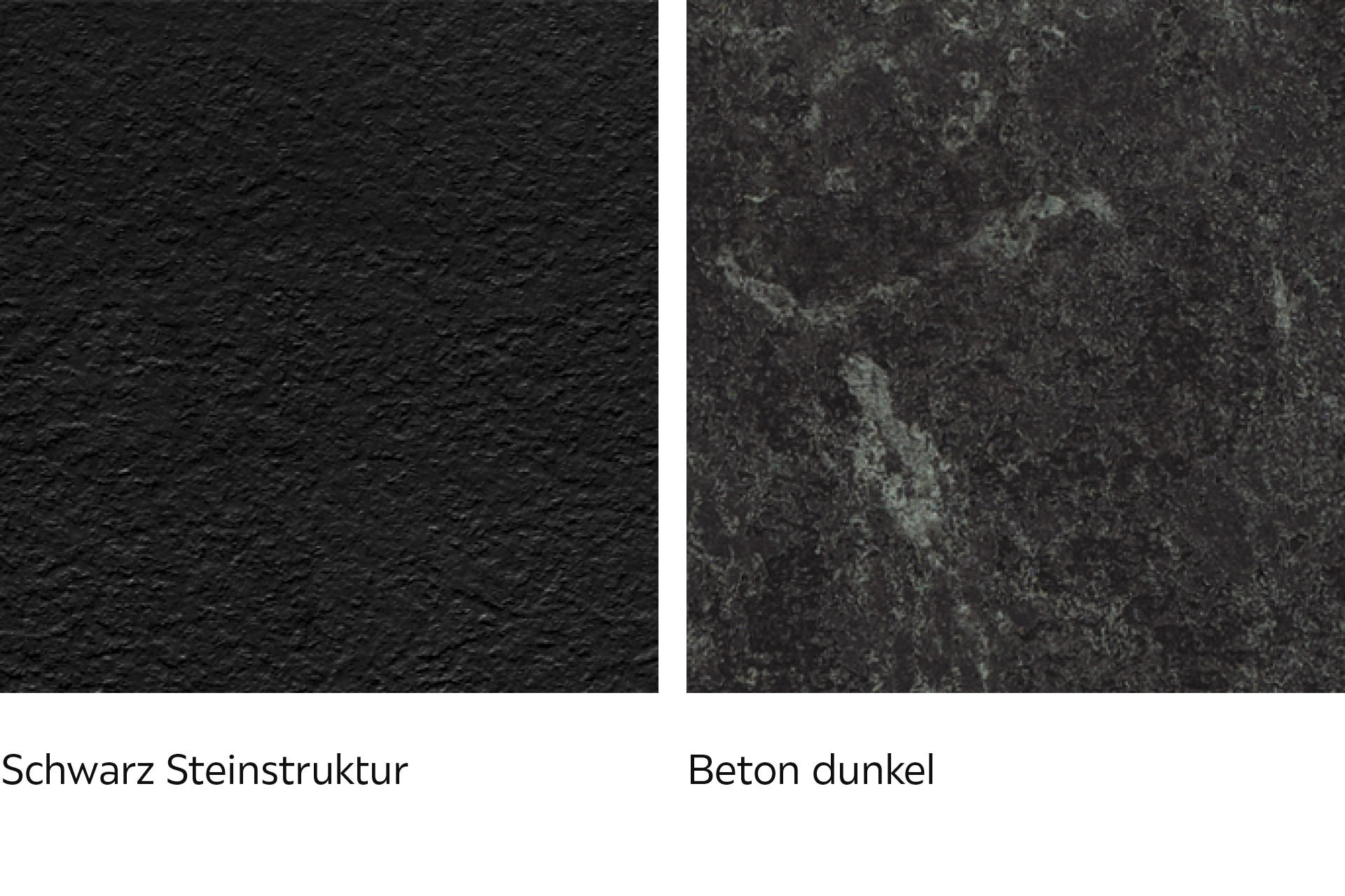 Arbeitsplatte Schwarz/Beton