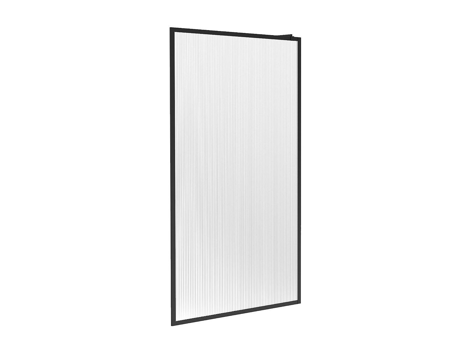 Vente-Unique Duschtrennwand Schwarz 120x200 cm