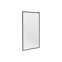 DUSCHTRENNWAND Seitenwand italienische Dusche - 120 x 200 cm - Schwarz matt - VIRANA - Schwarz, Metall (120/200cm) - Vente-Unique