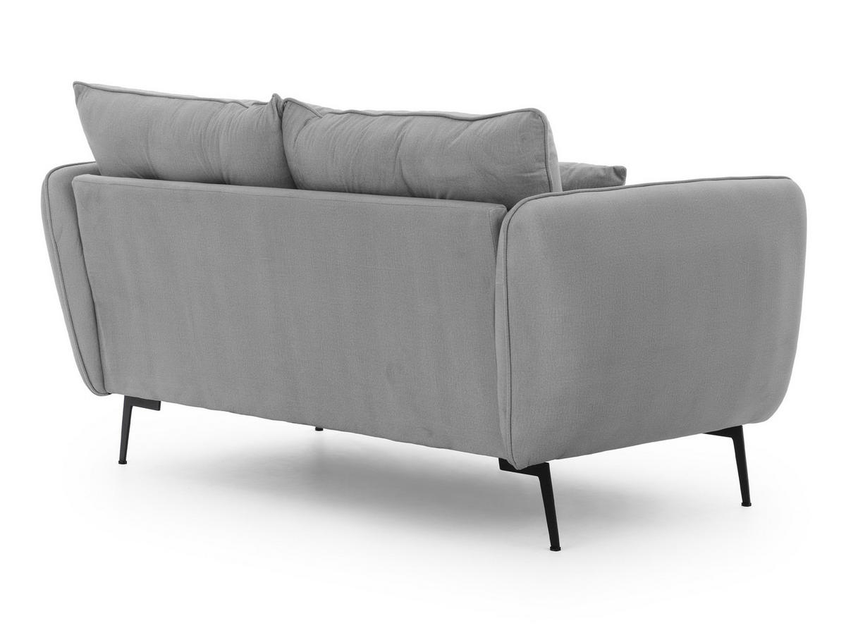2-SITZER-SOFA Nordloft Hellgrau Samt - Hellgrau/Schwarz, Holz/Textil (174/86/100cm) - S-Style Möbel