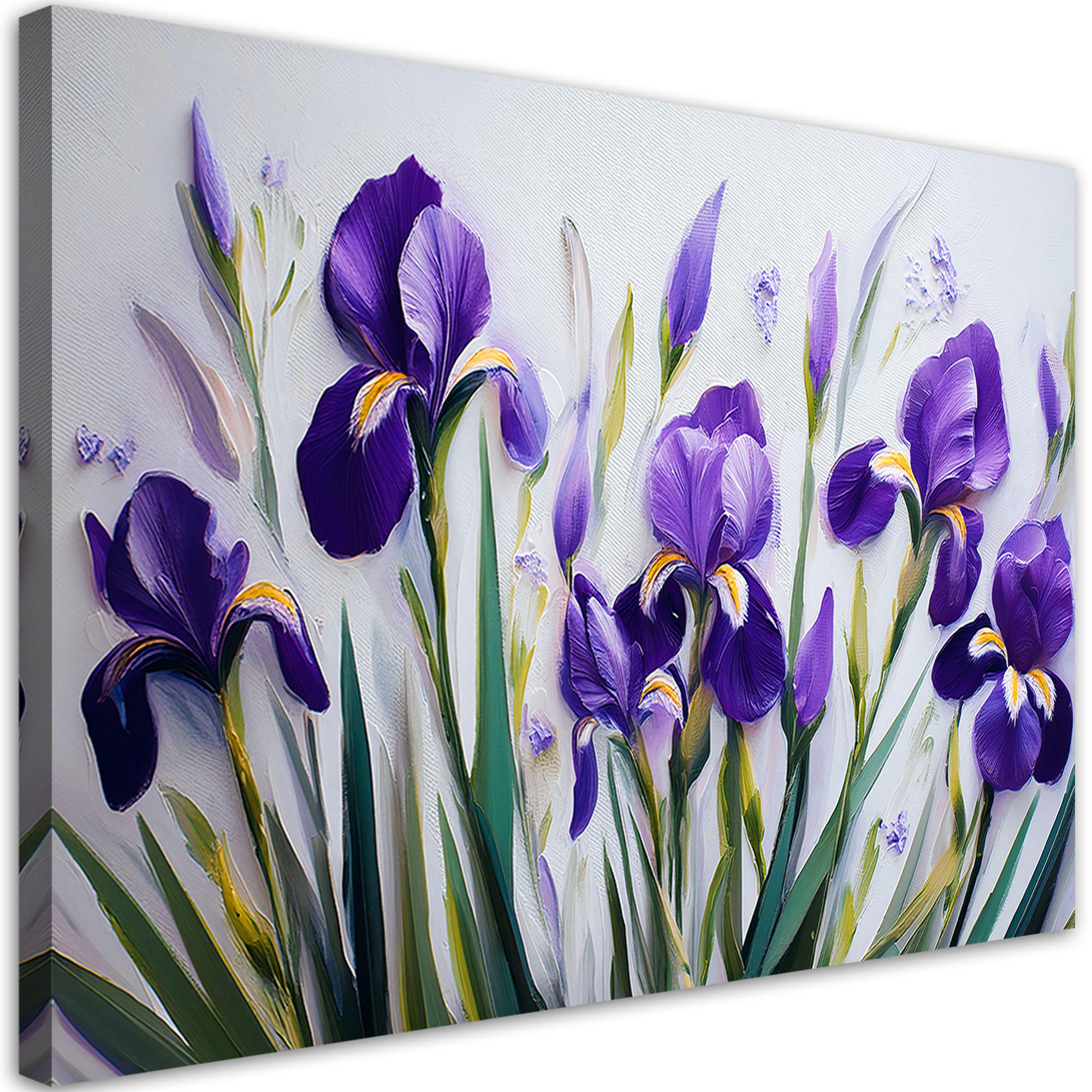 WANDBILD lila irisblüten - Lila, Textil (60/40cm) - Feeby