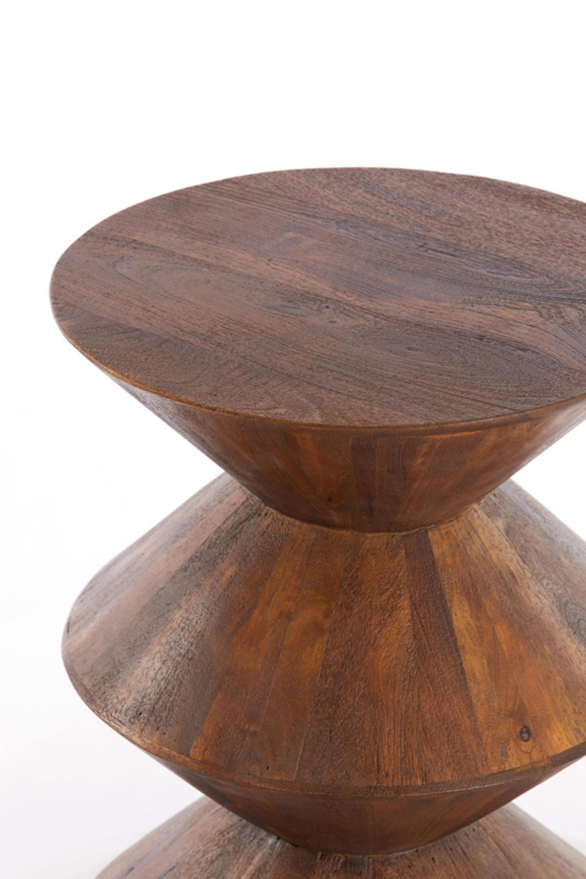 BEISTELLTISCH Larus Braun Ø40/50 cm - Dunkelbraun, Holz (40/40/50cm) - Light & Living