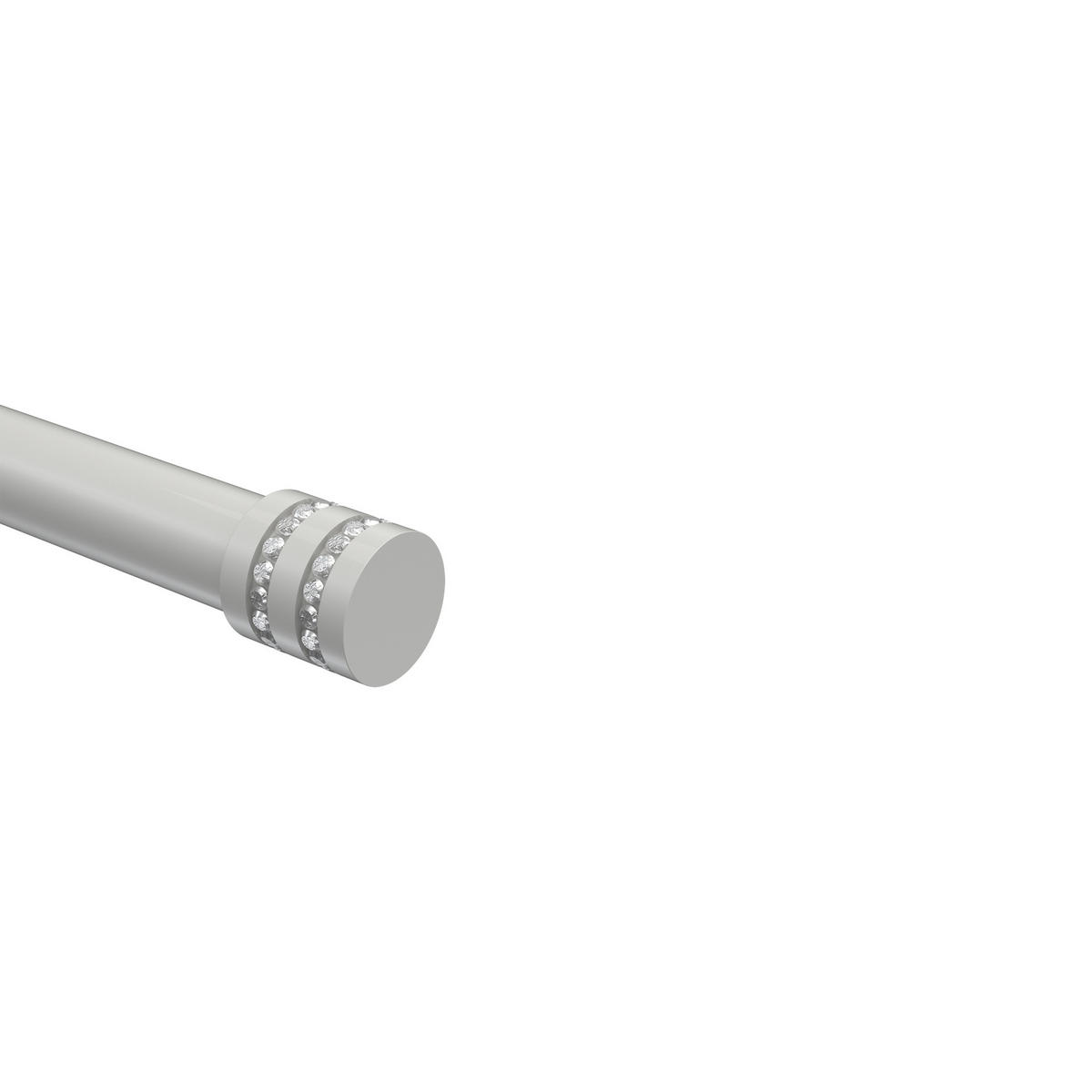 ENDSTÜCKE FÜR GARDINENSTANGEN 20 mm Ø, Estana Weiß, Packung 2 Stück - Weiß, Metall (2.6/2.8/2.8cm) - INTERDECO