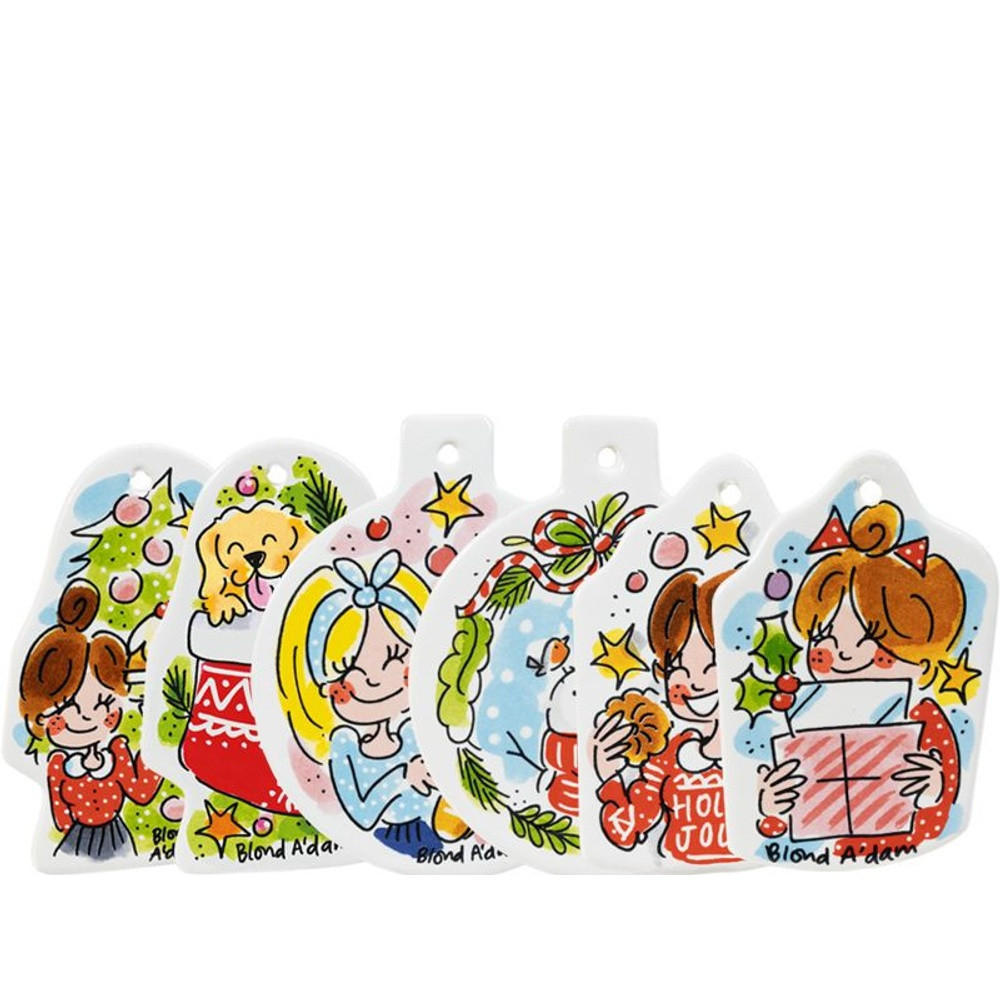 ANHÄNGER Weihnachten in Bunt - 9,5 x 5cm - Multicolor, Keramik (5/1/9.5cm) - Blond Amsterdam