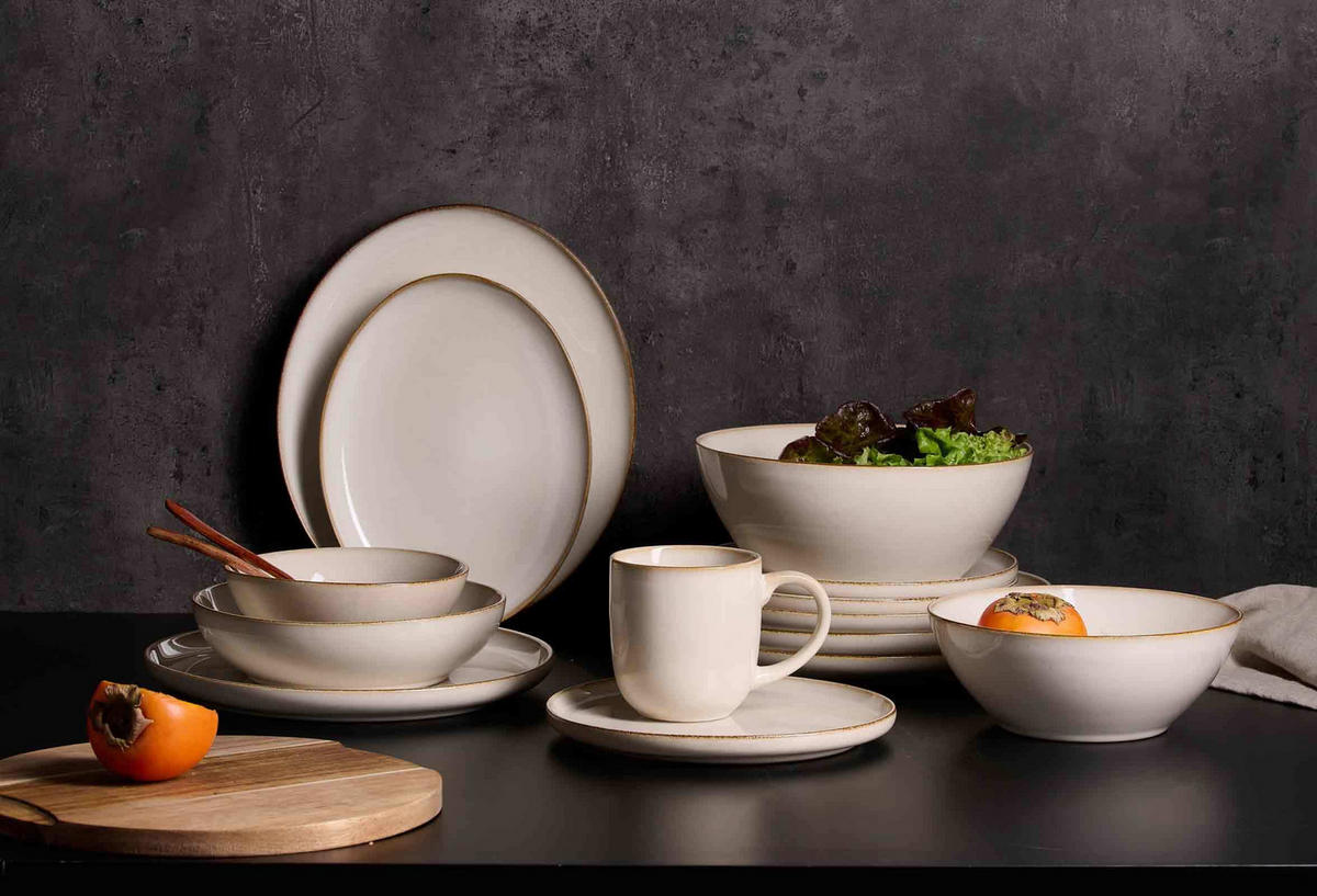 SCHALEN-SET Olivia beige 3er Set - Beige, Keramik (1/1/1cm) - Ritzenhoff Breker