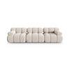 SOFA modular Bellis aus 3D-Stoff leichtes beige 3 Sitzplätze - Creme, Textil (94/70/282cm) - Micadoni