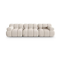 SOFA modular Bellis aus 3D-Stoff leichtes beige 3 Sitzplätze - Creme, Textil (94/70/282cm) - Micadoni