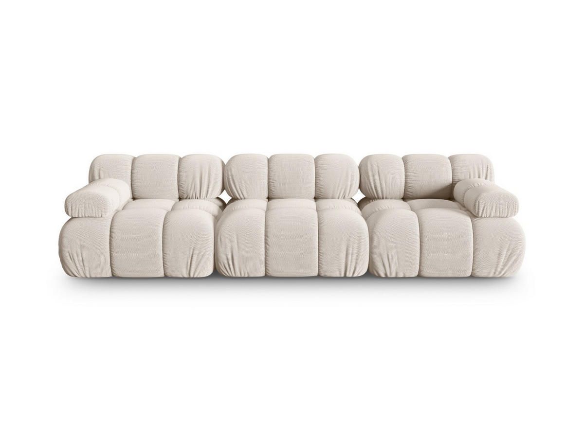 SOFA modular Bellis aus 3D-Stoff leichtes beige 3 Sitzplätze - Creme, Textil (94/70/282cm) - Micadoni