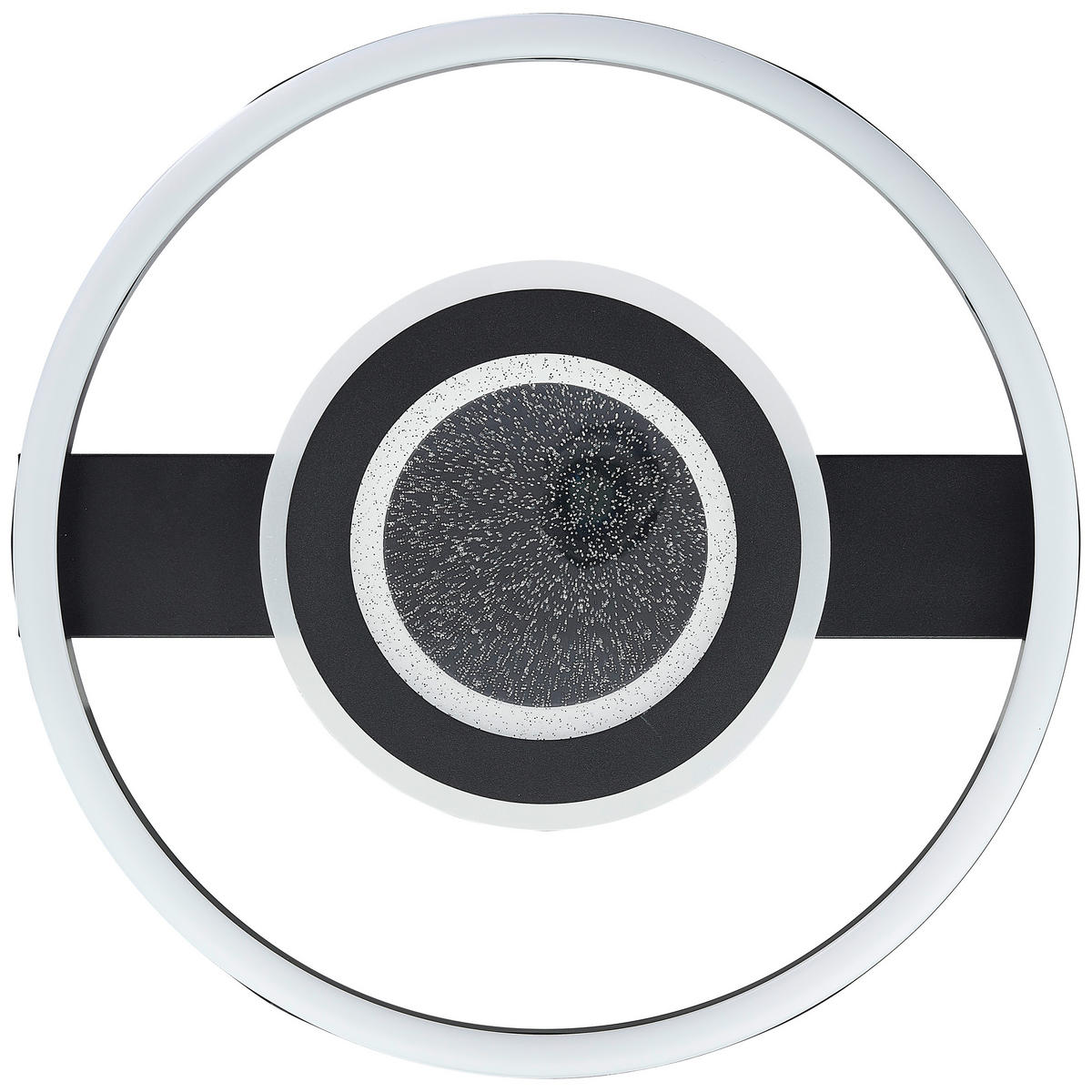 DECKENLEUCHTE Queens G92901A06 - Schwarz, Metall (37/37/5cm) - Brilliant