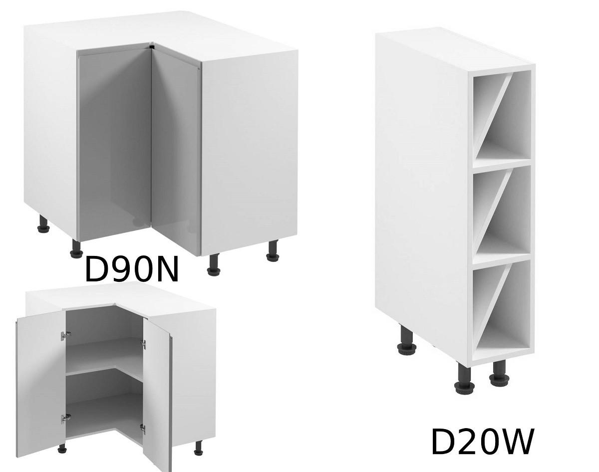 WINKELKÜCHE 420 cm x 240 cm - Aspen KA7-M420 - in Grau/Hochglanz - Grau, Holz (660/212/58cm)