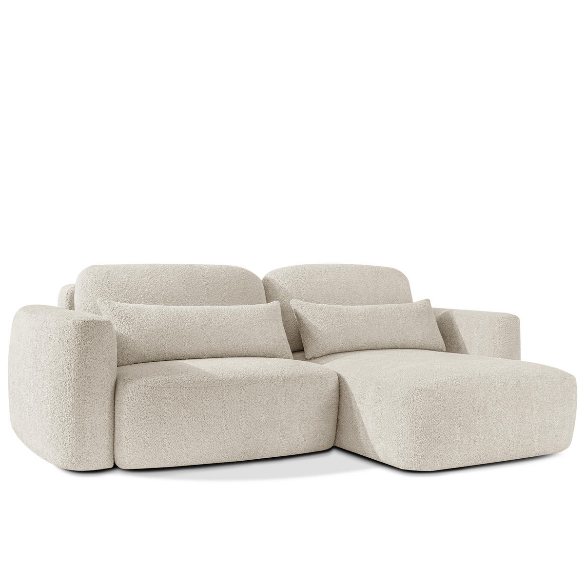 SITZGARNITUR ELOSA - Weiß, Holz/Textil (245/85/165cm) - KONSIMO®