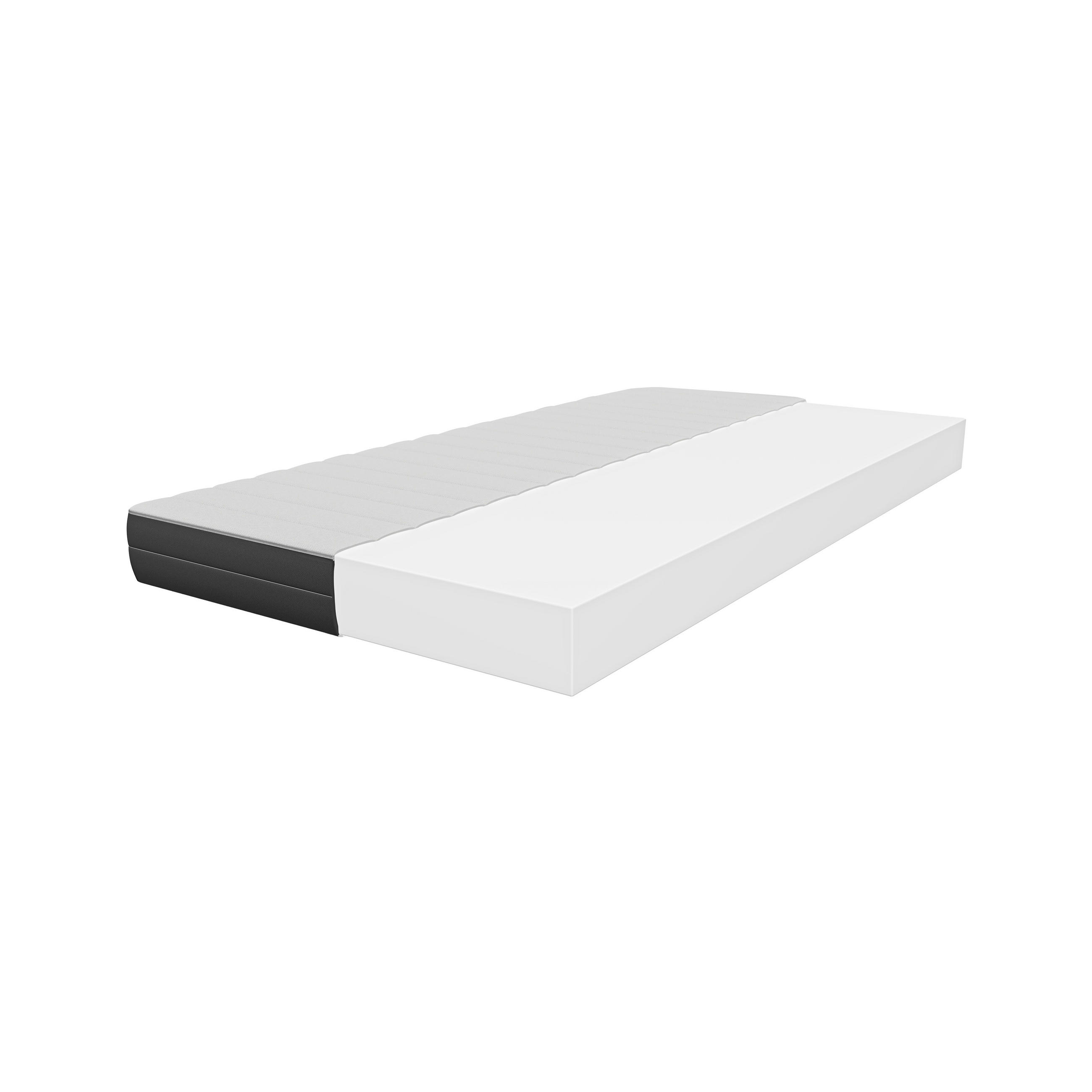 KALTSCHAUMMATRATZE 140x190 cm – 7 Zonen Matratze - Weiß, Textil (140/190cm) - Schlaftroll