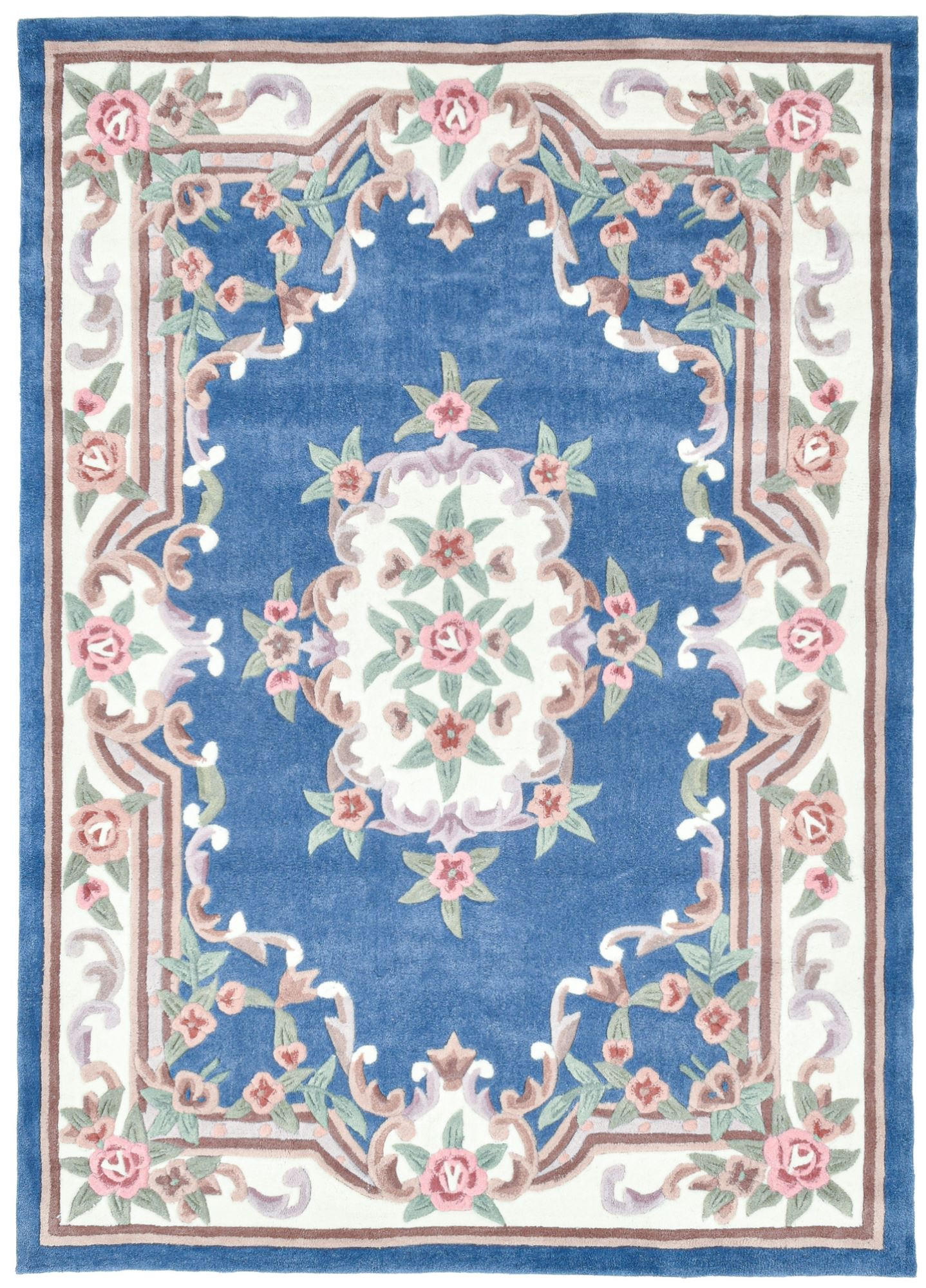HANDTUFTTEPPICH Ming 70x140 cm - Blau, Textil (70/140cm) - THEKO