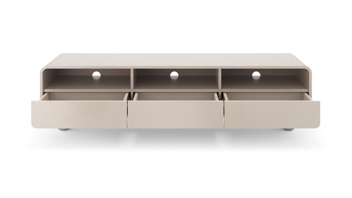 TV Lowboard 180 cm Boheme, Kaschmir, 3 Schubladen - Kaschmir, Holz (180/44/39cm) - Emporius