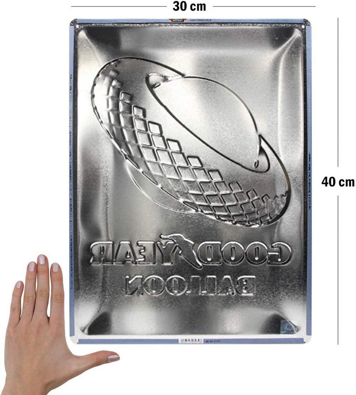 BLECHSCHILD 30/40 cm GOOD YEAR Balloon - Multicolor, Metall (30/40/0.2cm) - Nostalgic-Art
