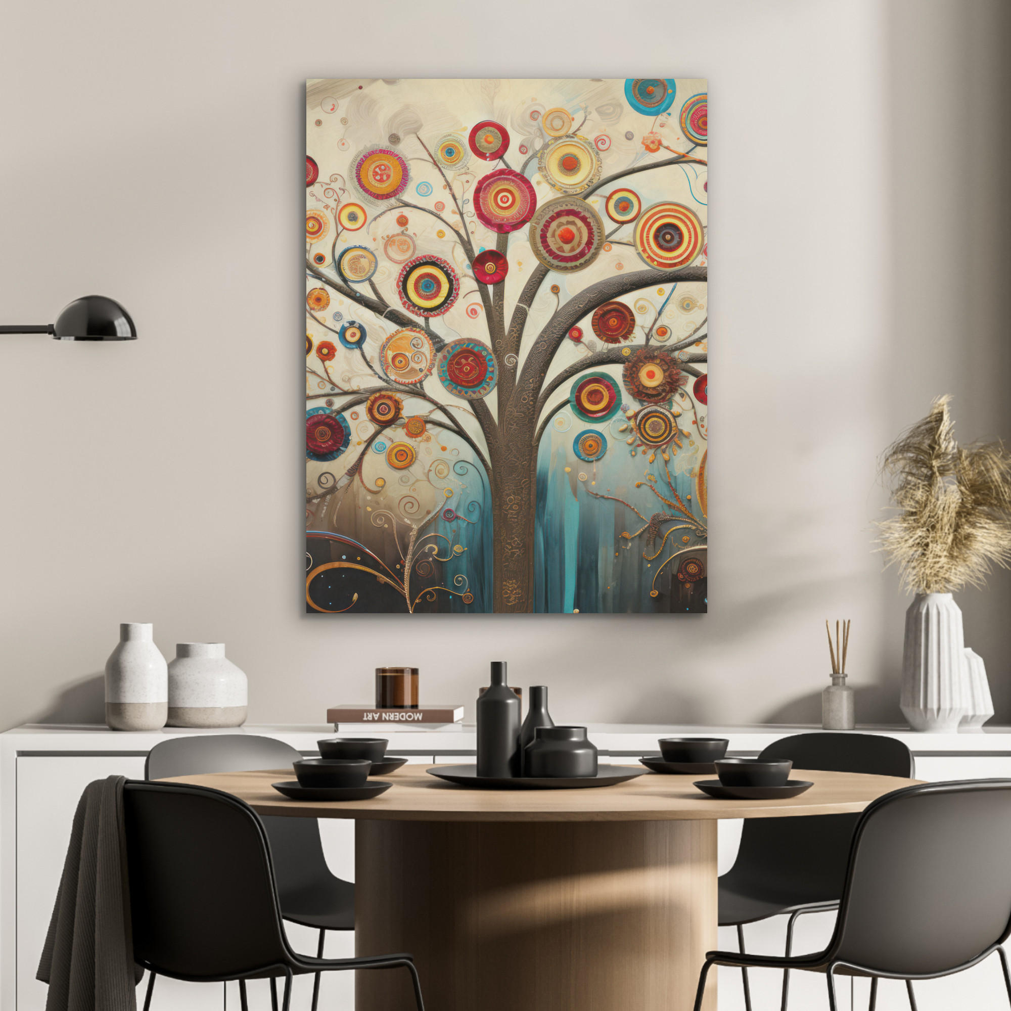 AKUSTIKPANEEL Baum - Baum des Lebens - Farbe 60x80 cm - Braun, Textil (60/0.9/80cm) - MuchoWow