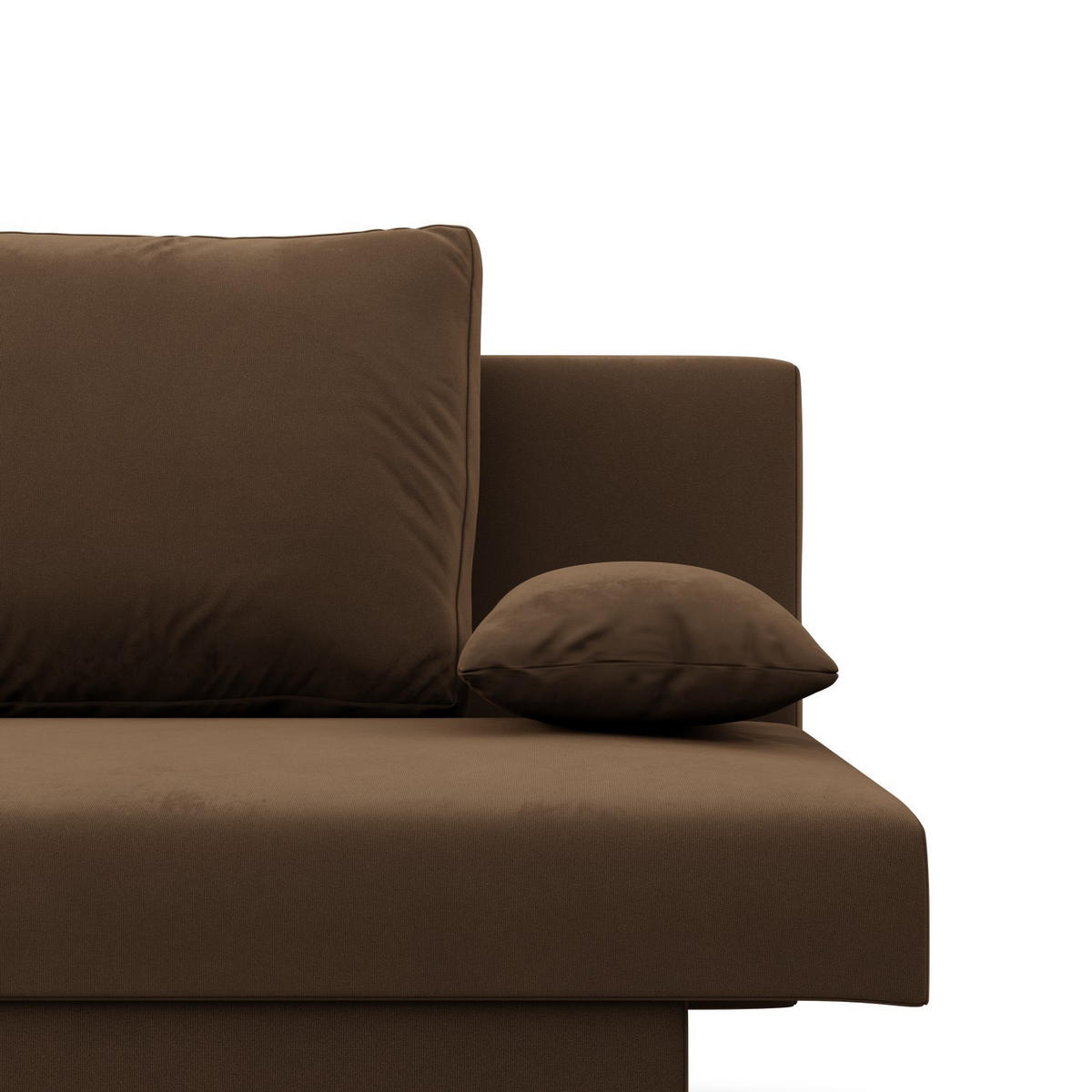 SOFA 3-SITZER MIT SCHLAFFUNKTION NOLA Braun - Braun, Textil (86/85/191cm) - Mebligo