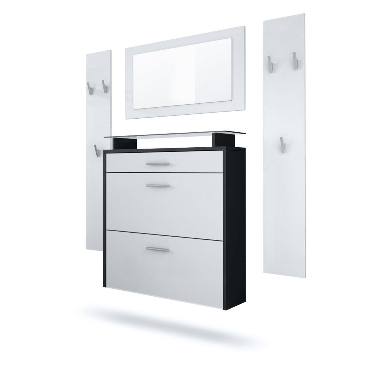 GARDEROBE Malea Front in Weiß matt - Weiß, Holzwerkstoff (180/180/23cm) - Vladon