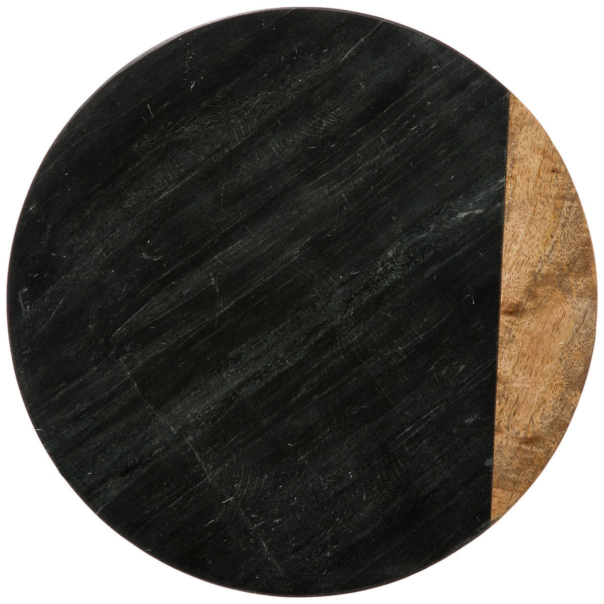DREHTELLER Marmor Geom Hygge Schwarz 30/30/3,8 cm - Schwarz, Stein (30/3.8/30cm) - Secret de Gourmet