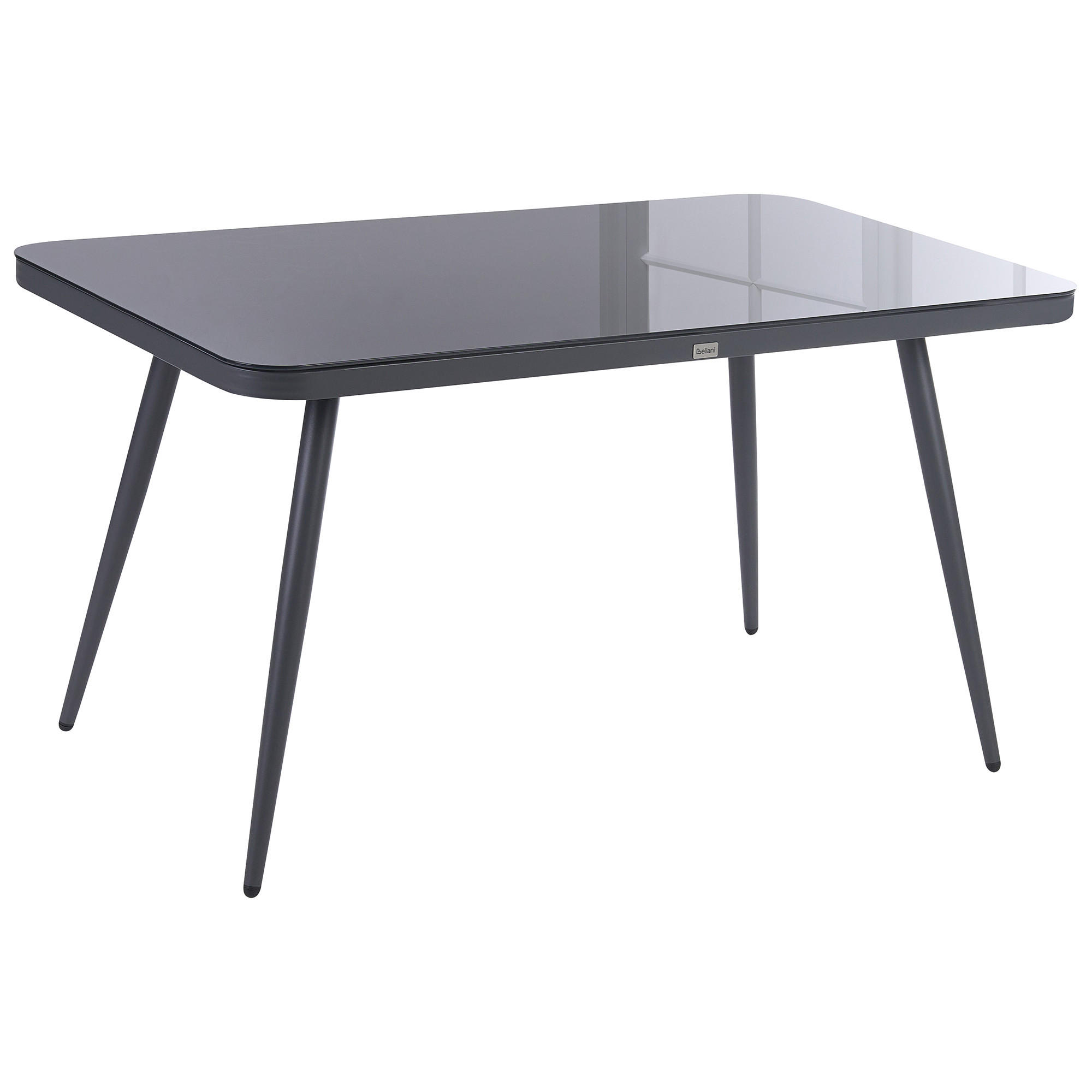 VRTNI STOL aluminij sivi 140/80 cm Lipari - siva, metal (140/80/75cm) - Beliani