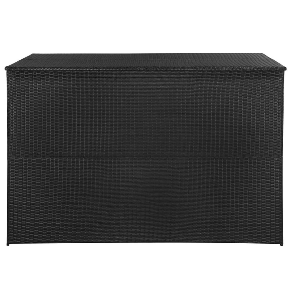 GARDEN-AUFLAGENBOX Schwarz 150x100x100 cm Poly Rattan - Schwarz, Kunststoff (150/100/100cm) - furnicato