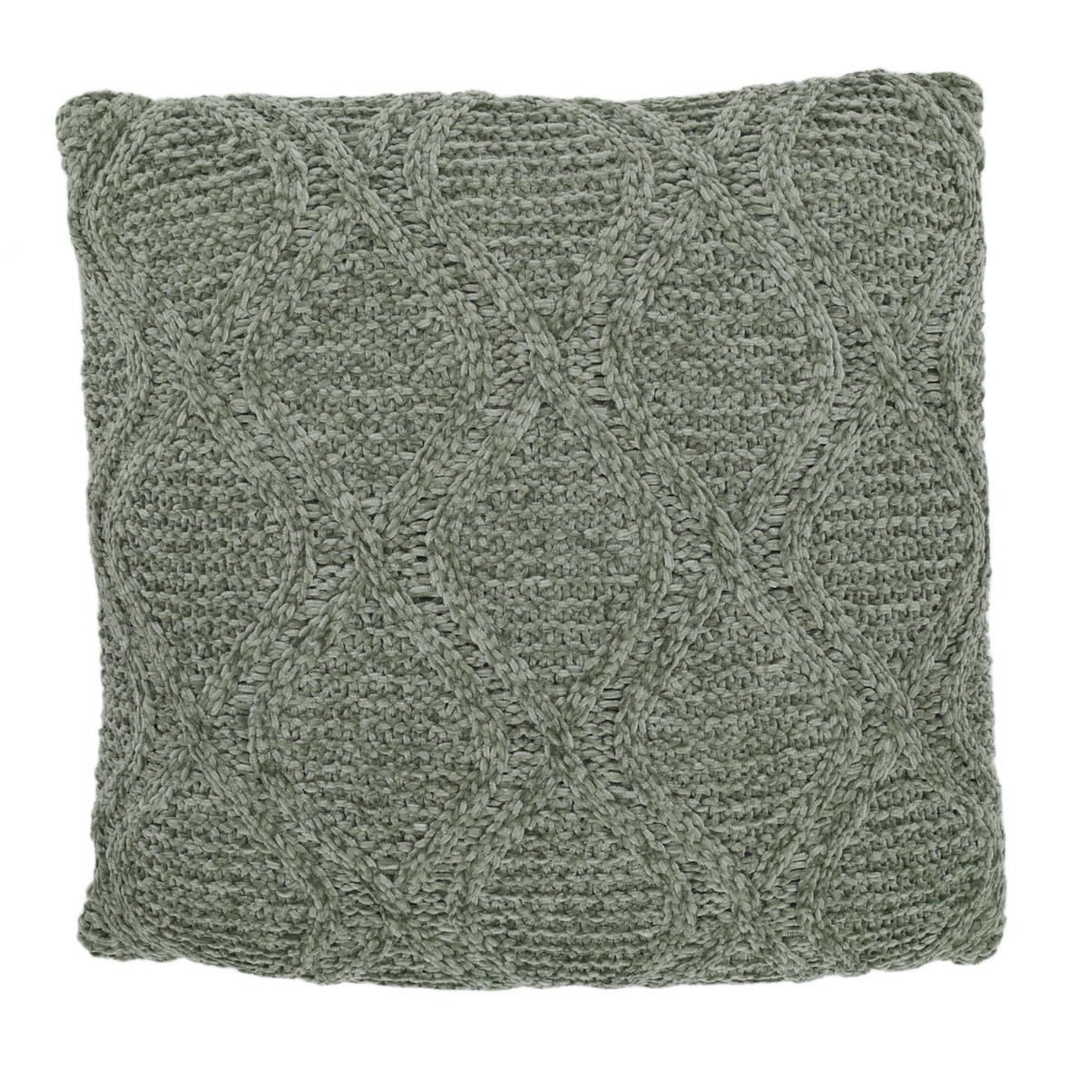 KISSEN gestrickt Chenille 45/45/12 cm - Grau, Textil (45/45cm) - Home Styling Collection