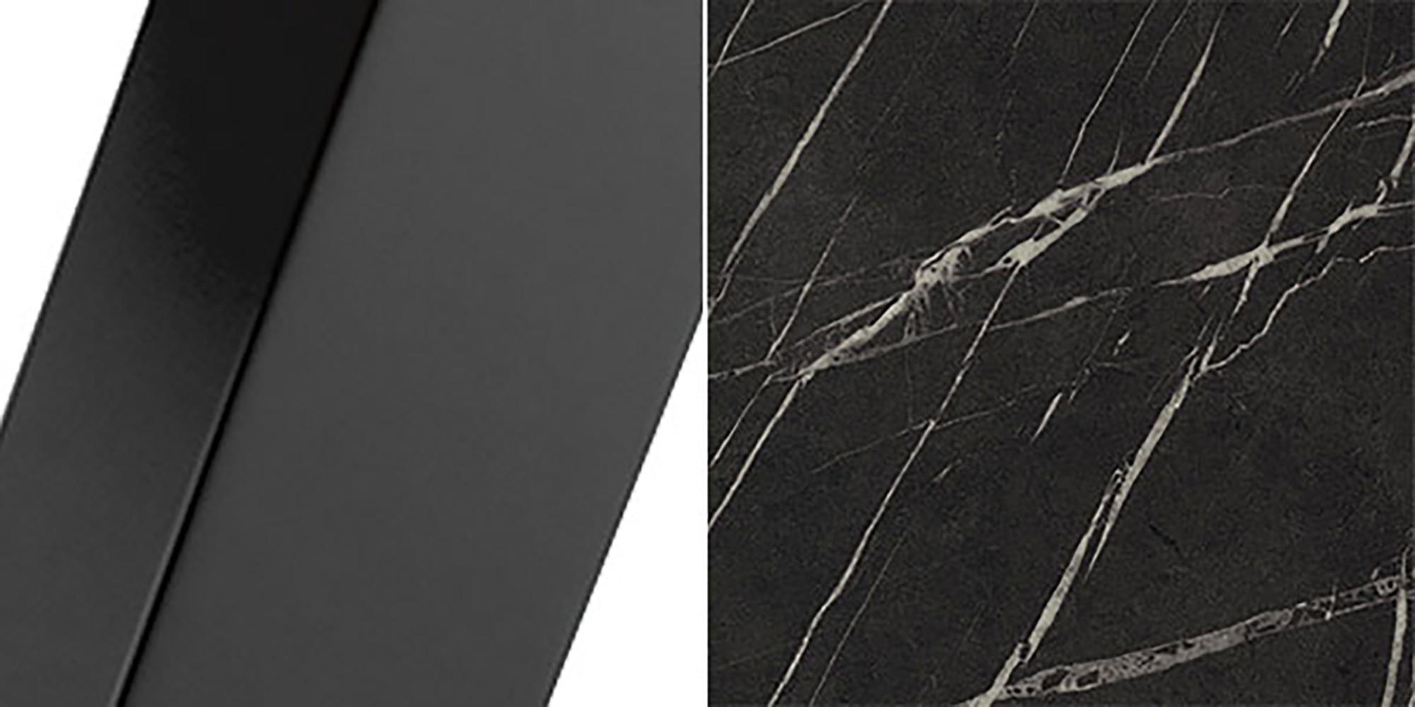 ESSTISCH Borte Pietra Grigia Schwarz / Schwarz 100/138 / 100 / 76cm - Schwarz, Holz/Holzwerkstoff (100/100/76cm) - Feldmann-Wohnen