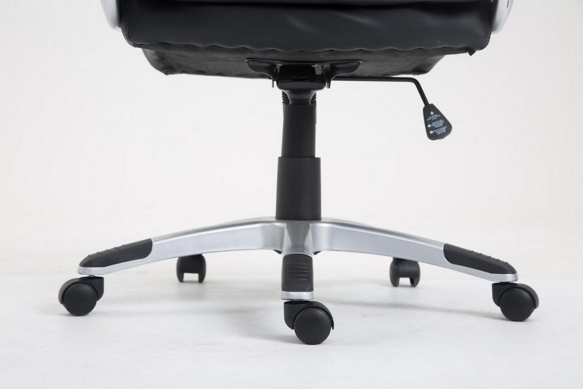 BÜROSTUHL Texum 2, Kunstleder Schwarz - Schwarz, Kunststoff/Textil (65/119/73cm) - TPFLiving