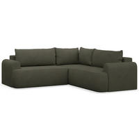 ROHOVÁ POHOVKA Ovo Béžový manšestr univerzální s úložným prostorem - černá/olivově zelená, textil/plast (245/245cm) - Selsey