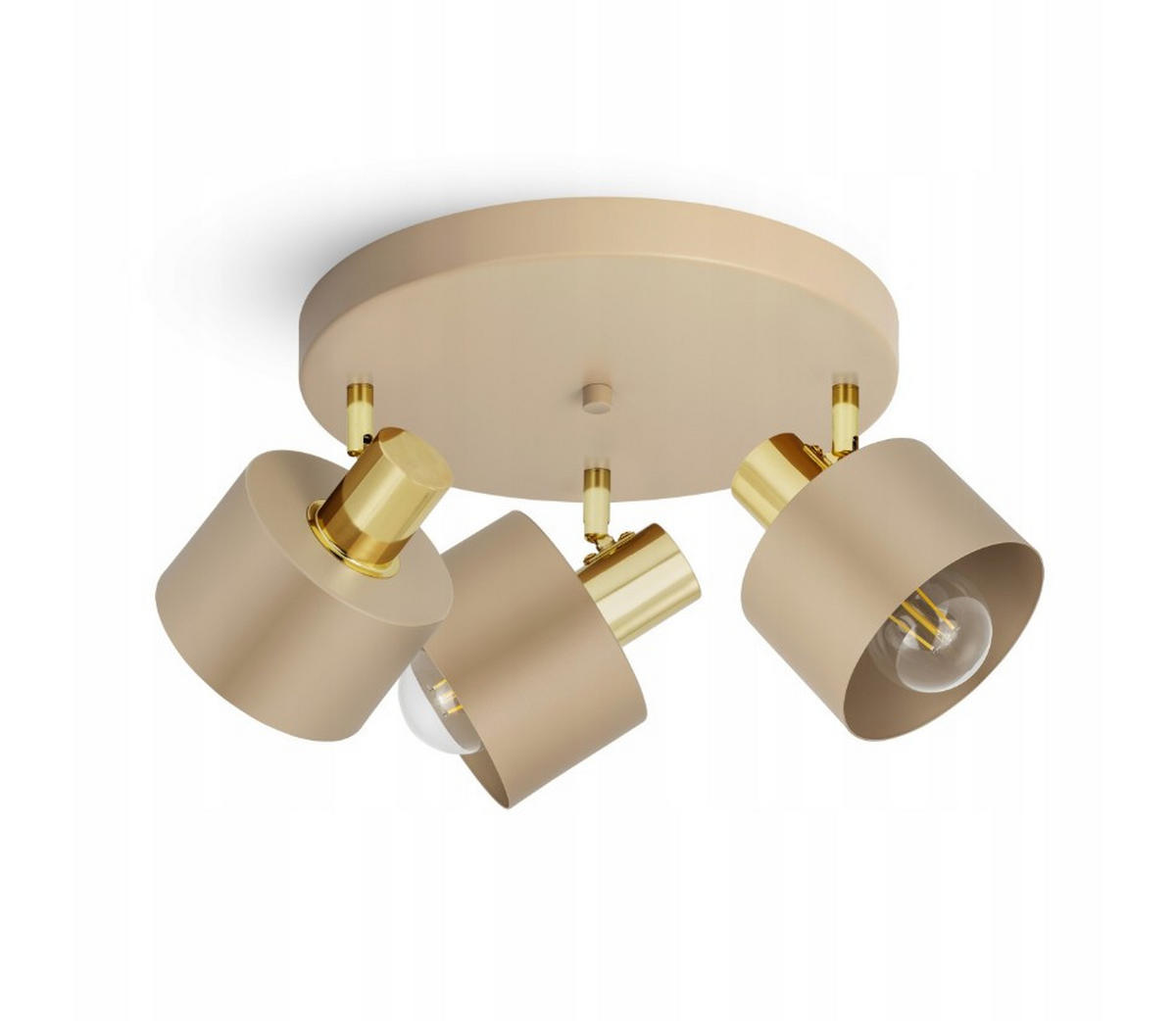 DECKENLEUCHTE Ecru - Beige/Goldfarben, Metall (40/40/21cm) - kiki design